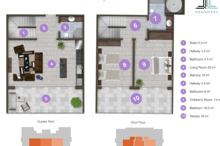 Квартира 2+1 в Алании, Турция | PTE-52697