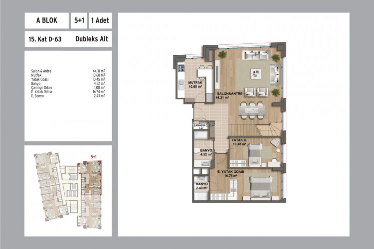 Квартира 4+1 в Стамбуле, Турция | PTE-53398