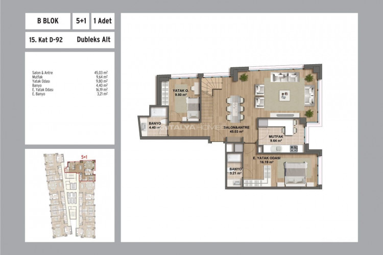 Квартира 4+1 в Стамбуле, Турция | PTE-53398