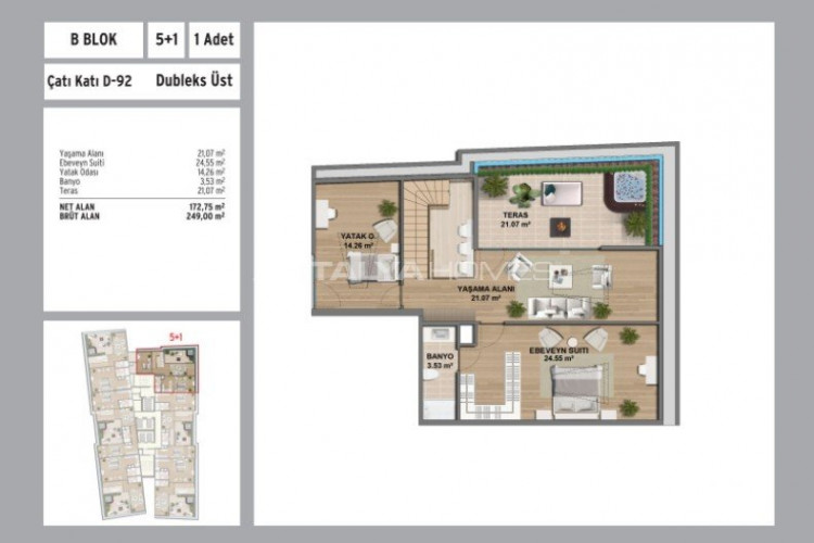 Квартира 4+1 в Стамбуле, Турция | PTE-53398