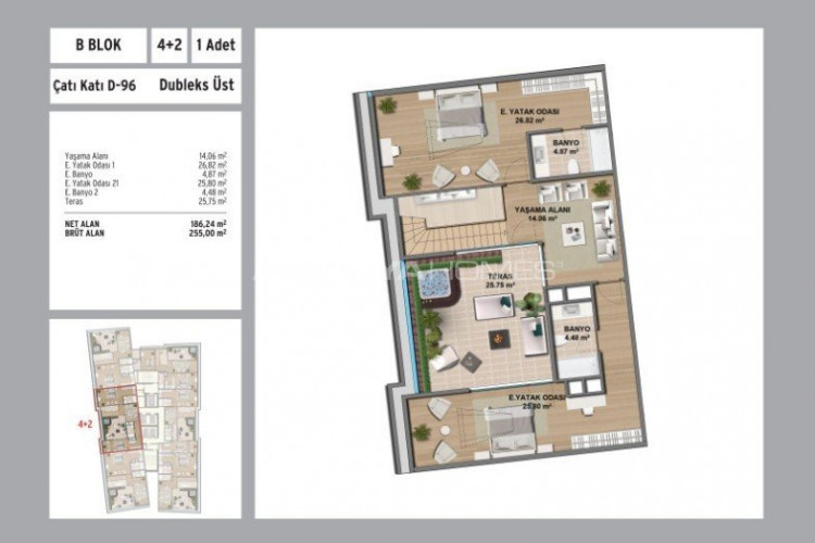 Квартира 4+1 в Стамбуле, Турция | PTE-53398