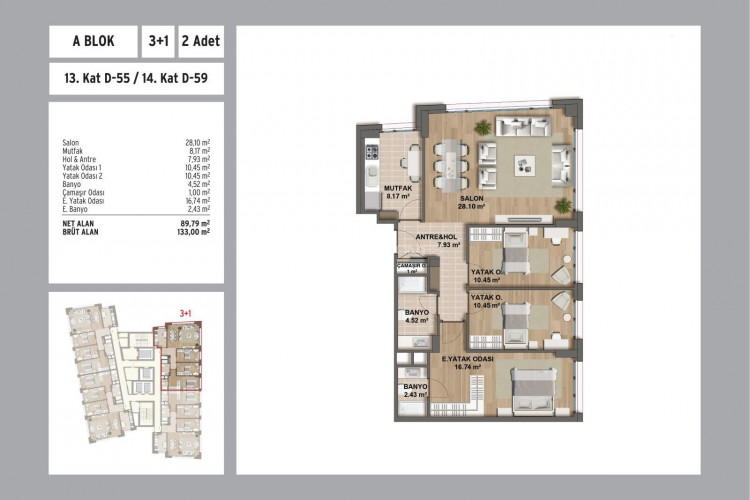 Квартира 4+1 в Стамбуле, Турция | PTE-53398