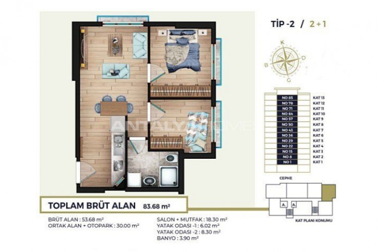 Квартира 1+1 в Стамбуле, Турция | PKK-53584