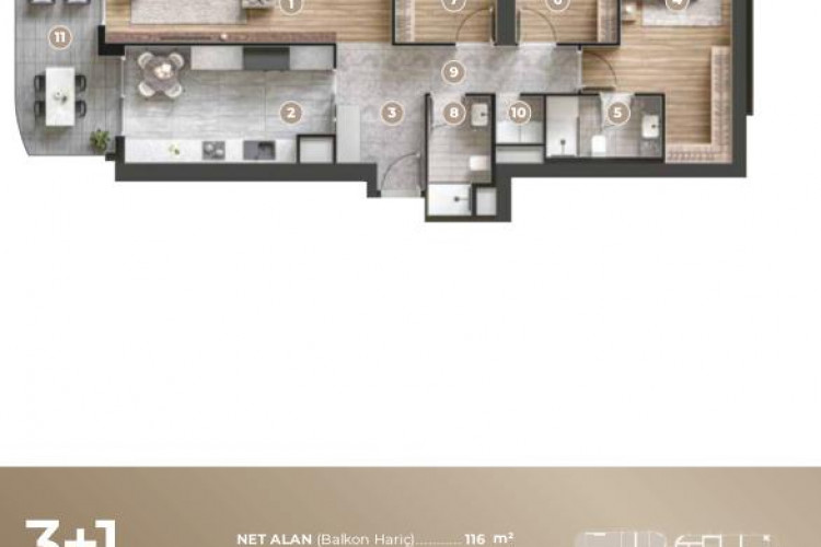 Квартира 3+1 в Измире, Турция | PKK-53659