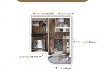 Квартира 2+1 в Измире, Турция | SBB-53670