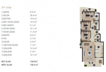 Вилла 3+1 в Измире, Турция | SBB-53673