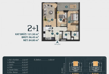 Квартира 2+1 в Измире, Турция | PKK-53678