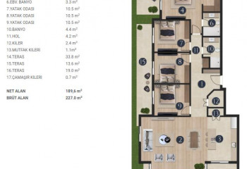 Вилла 6+1 в Измире, Турция | STE-53676