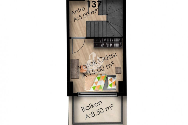 Квартира 1+1 в Газипаше, Турция | PBB-53966