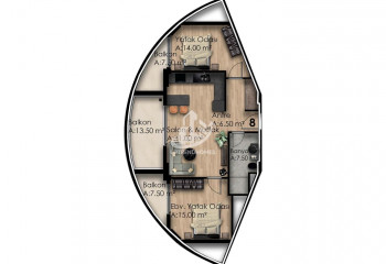 Квартира 1+1 в Газипаше, Турция | PBB-53966