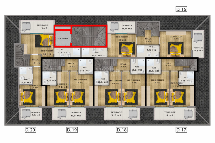Квартира 1+1 в Алании, Турция | SBB-54019