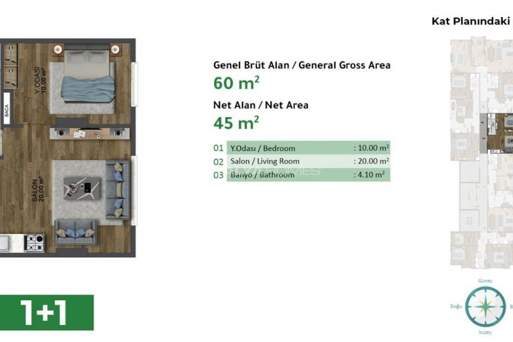 Квартира 3+1 в Стамбуле, Турция | PTE-54009