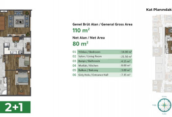 Квартира 2+1 в Стамбуле, Турция | PKK-54008