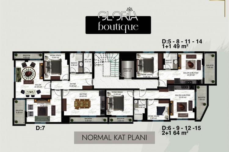 Квартира 1+1 в Алании, Турция | STE-54022