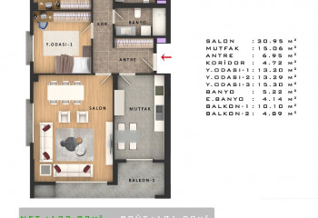 Квартира 3+1 в Стамбуле, Турция | SBB-54097