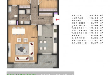 Квартира 3+1 в Стамбуле, Турция | SBB-54097