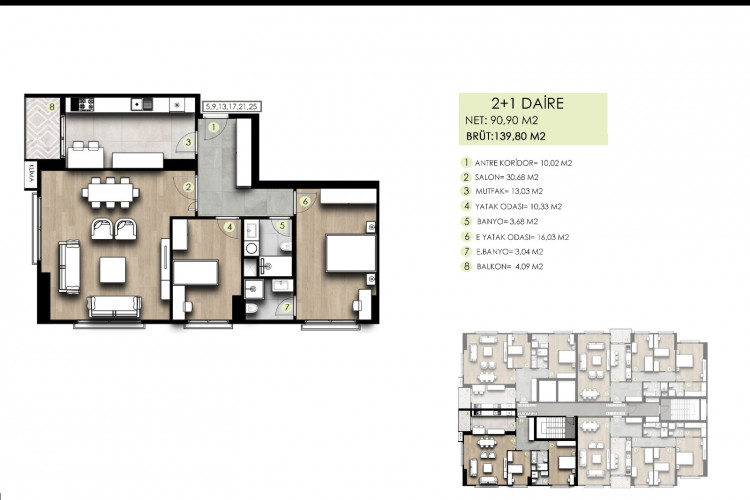 Квартира 2+1 в Стамбуле, Турция | PKK-54284