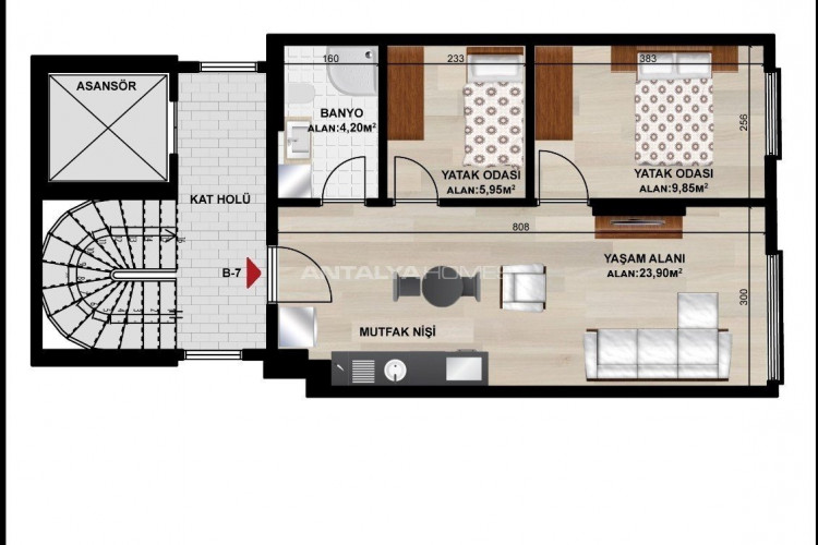 Квартира 1+1 в Стамбуле, Турция | PTE-54357