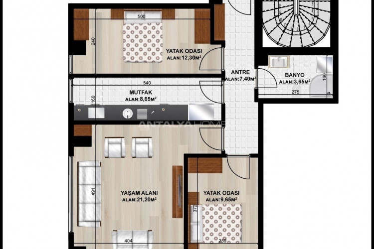Квартира 1+1 в Стамбуле, Турция | PTE-54357