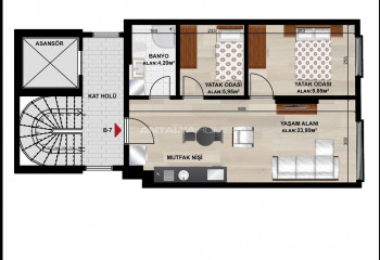 Квартира 1+1 в Стамбуле, Турция | PTE-54357