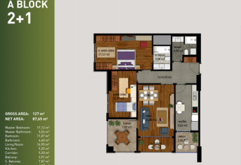 Квартира 2+1 в Стамбуле, Турция | PTE-54432