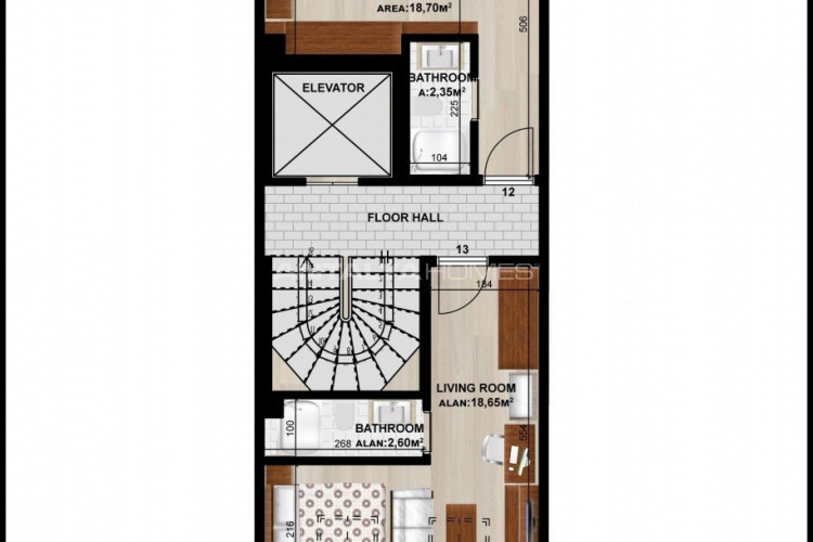 Квартира 1+1 в Стамбуле, Турция | PTE-54754