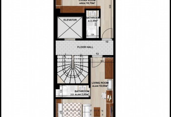 Квартира 1+1 в Стамбуле, Турция | PTE-54754
