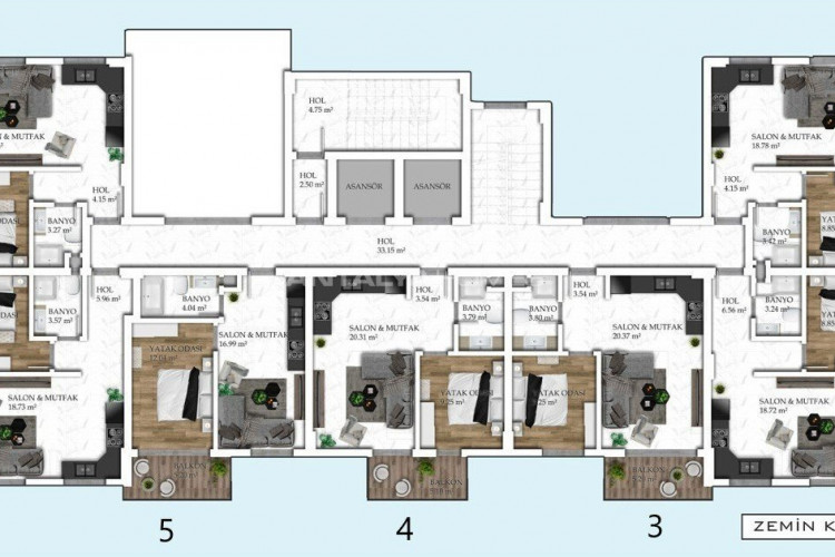 Квартира 1+1 в Алании, Турция | STE-54745