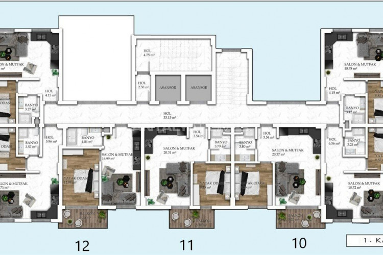 Квартира 1+1 в Алании, Турция | STE-54745