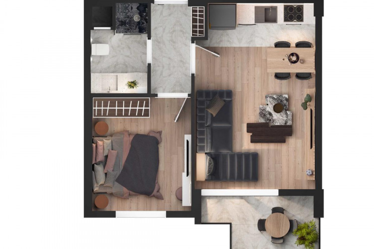 Квартира 1+1 в Анталии, Турция | PTE-54794