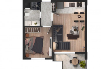 Квартира 1+1 в Анталии, Турция | PTE-54794