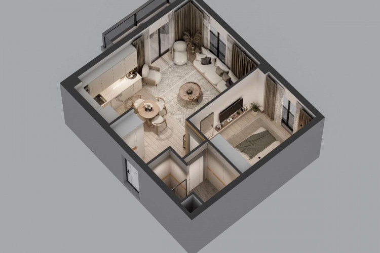 Квартира 1+1 в Анталии, Турция | PTE-54804