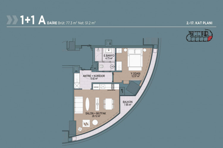 Квартира 1+1 в Стамбуле, Турция | PKK-54836