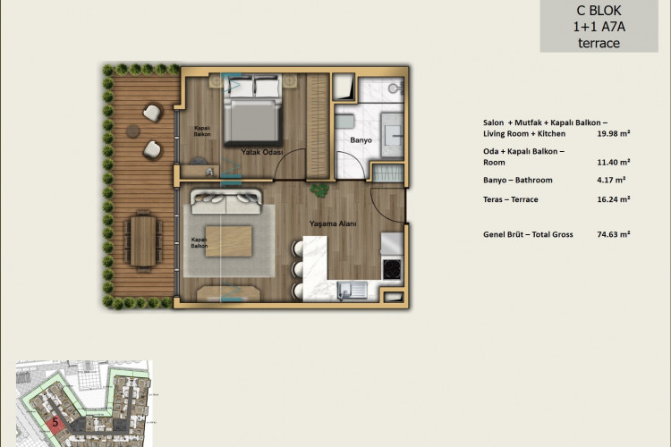 Квартира 1+1 в Стамбуле, Турция | PBB-54833