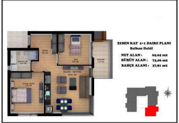 Квартира 2+1 в Анталии, Турция | PBB-54848