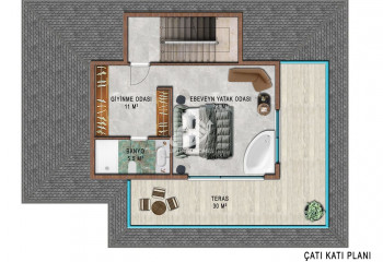 Вилла 4+1 в Алании, Турция | STE-54884