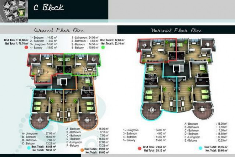 Квартира 2+1 в Алании, Турция | SBB-55526