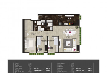 Квартира 3+1 в Кадыкей, Стамбул, Турция | PTE-55046