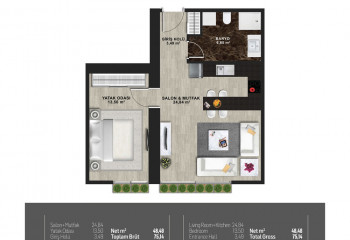 Квартира 1+1 в Кадыкей, Стамбул, Турция | PBB-55044