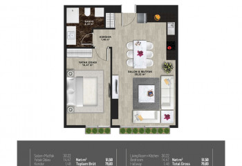 Квартира 1+1 в Кадыкей, Стамбул, Турция | PBB-55044