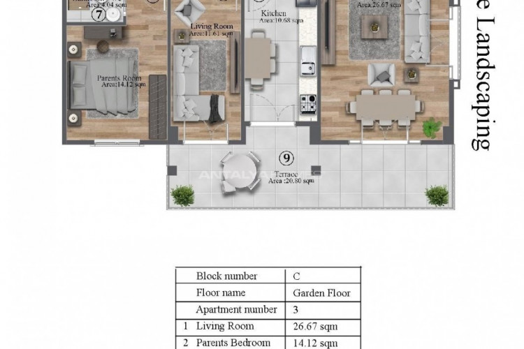 Квартира 3+1 в Бююкчекмедже, Турция | PKK-55138
