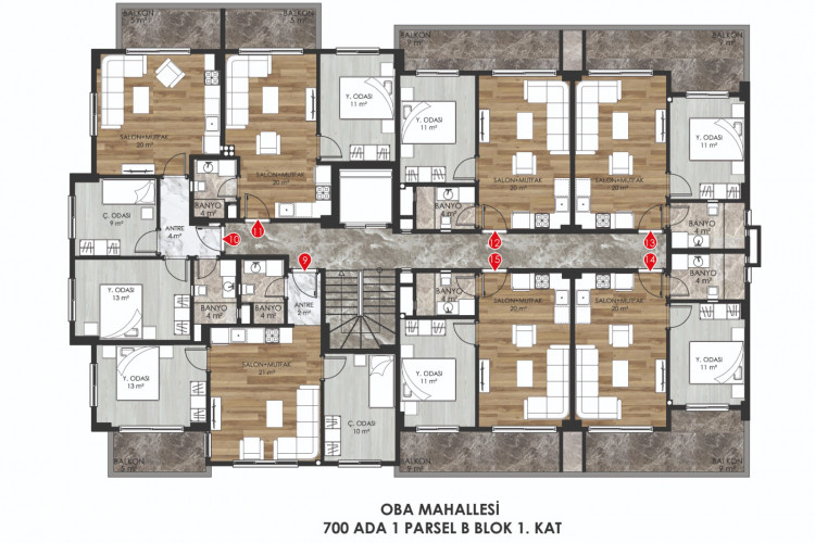 Квартира 1+1 в Алании, Турция | STE-55202