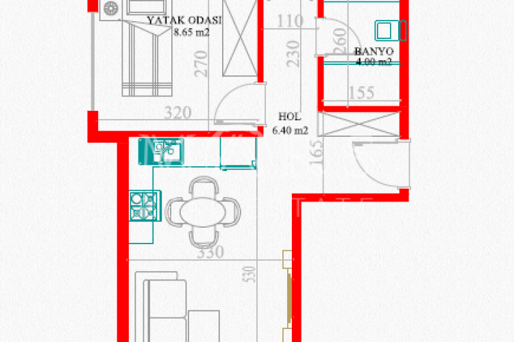 Квартира 1+1 в Алании, Турция | PKK-55358