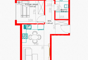 Квартира 1+1 в Алании, Турция | PKK-55358
