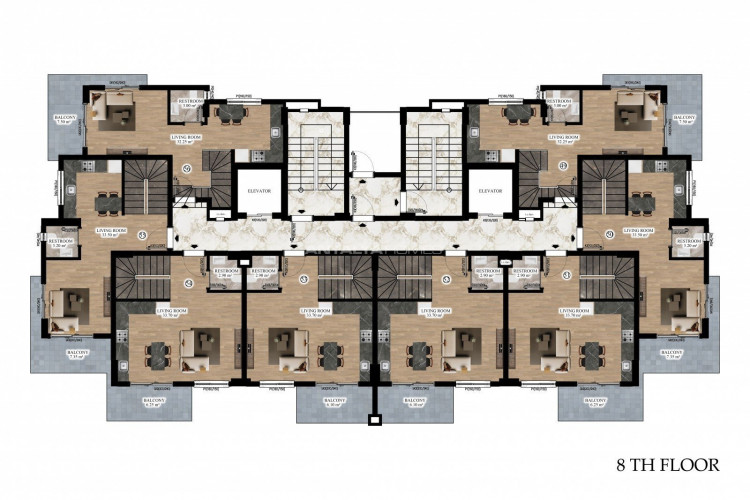 Квартира 1+1 в Алании, Турция | PBB-55500