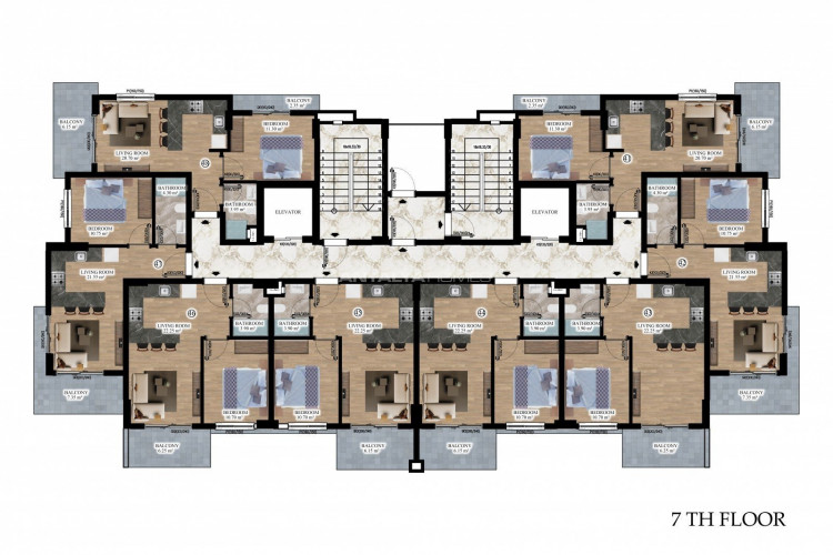 Квартира 1+1 в Алании, Турция | PBB-55500