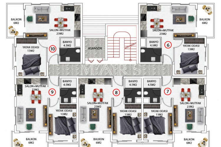 Квартира 2+1 в Алании, Турция | STE-55517