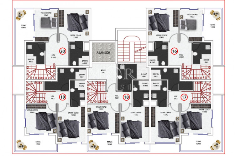 Квартира 2+1 в Алании, Турция | STE-55517