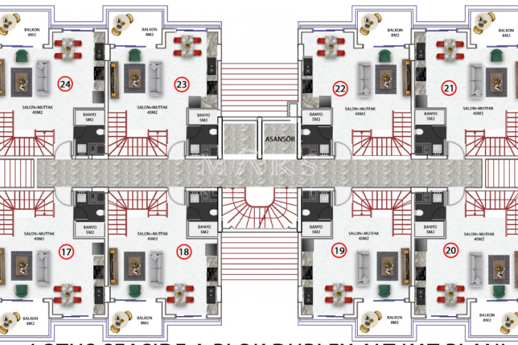 Квартира 2+1 в Алании, Турция | PTE-55519