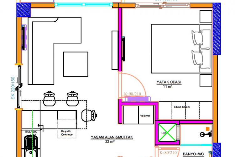 Квартира 1+1 в Мерсине, Турция | PBB-55907